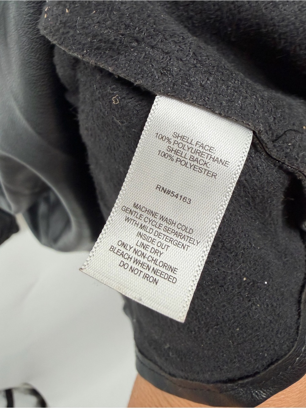 Marc New York Black Faux Leather Zip Jacket - Picture 3 of 4